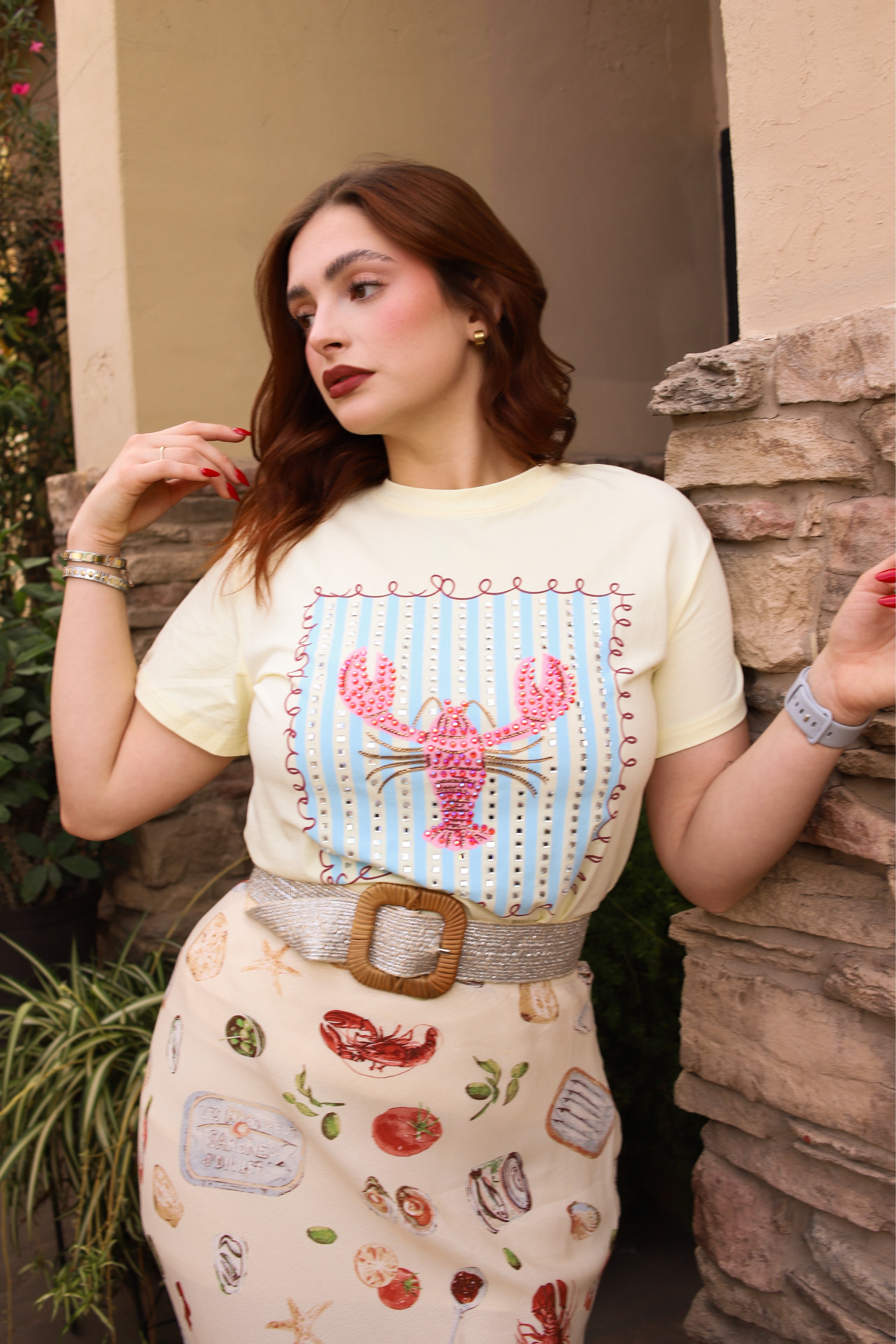 Blusa "Lobster Coastal Chic"