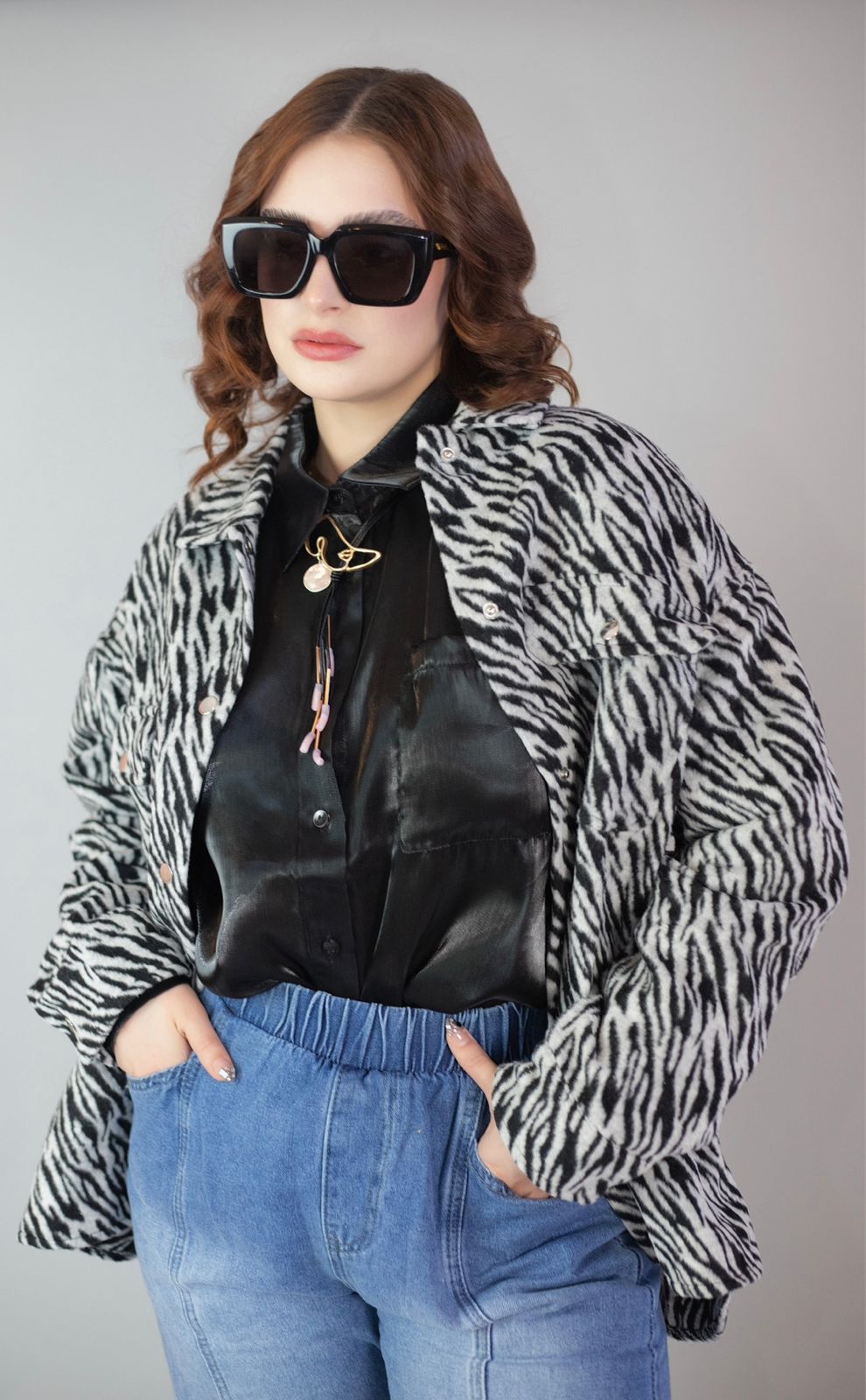 Abrigo Oversize Zebra
