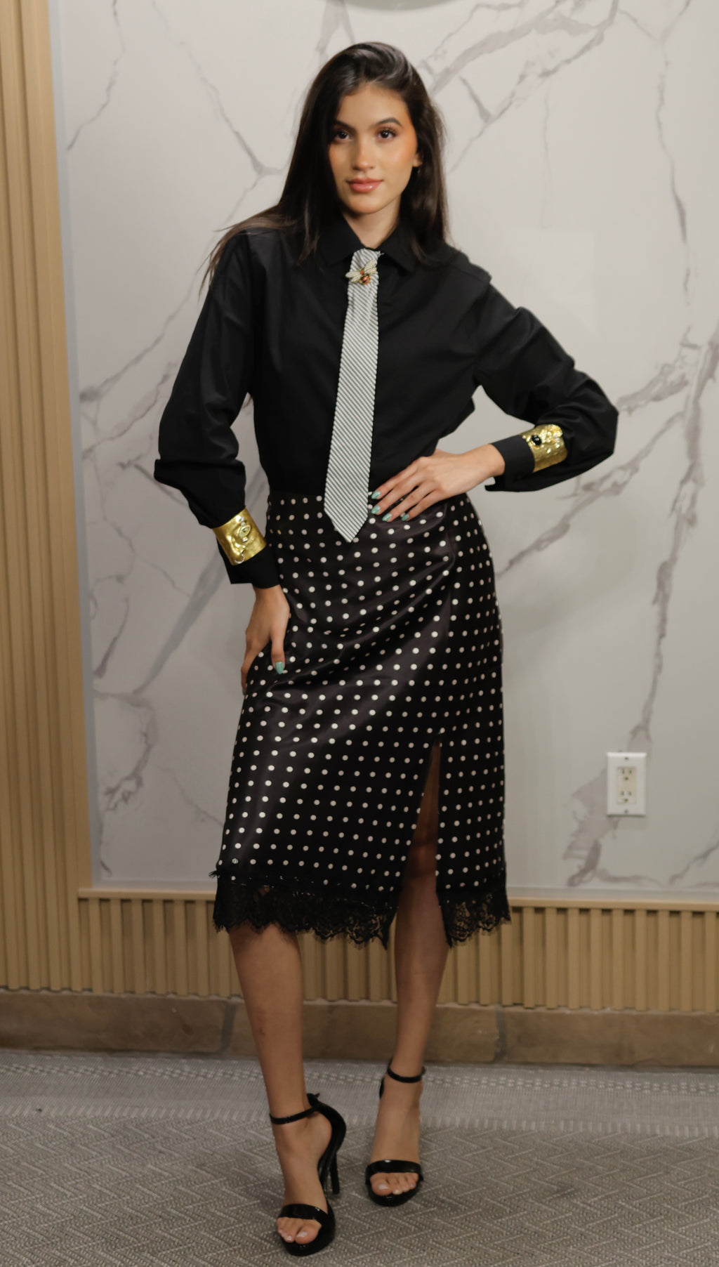 Falda Polka Dot Lace