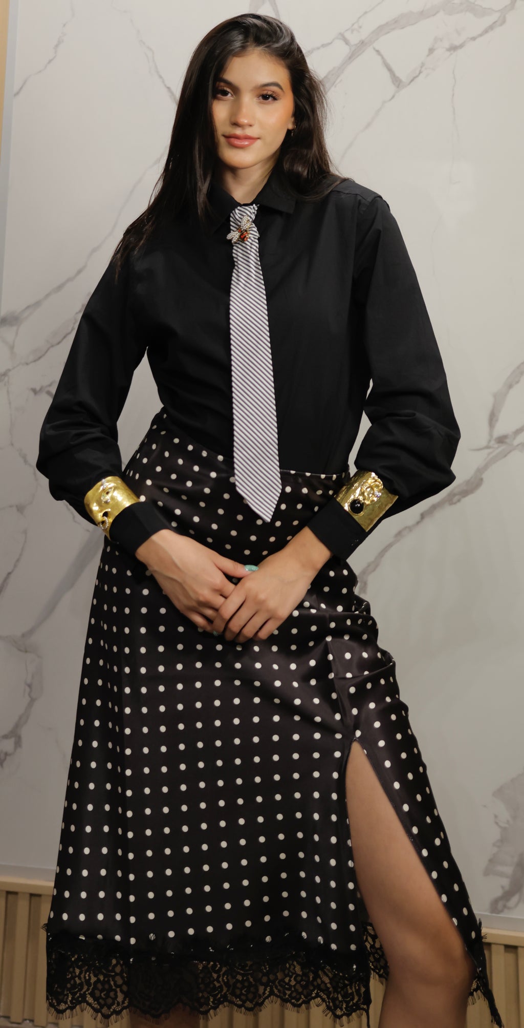Falda Polka Dot Lace