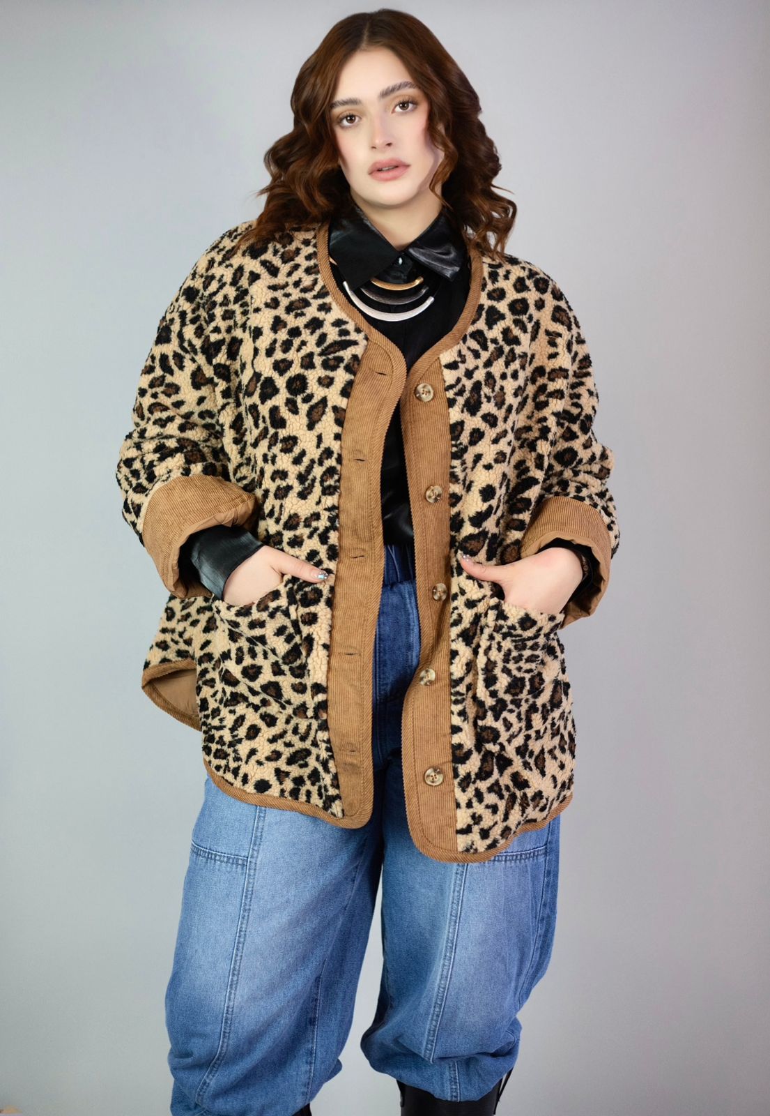 abrigo animal print