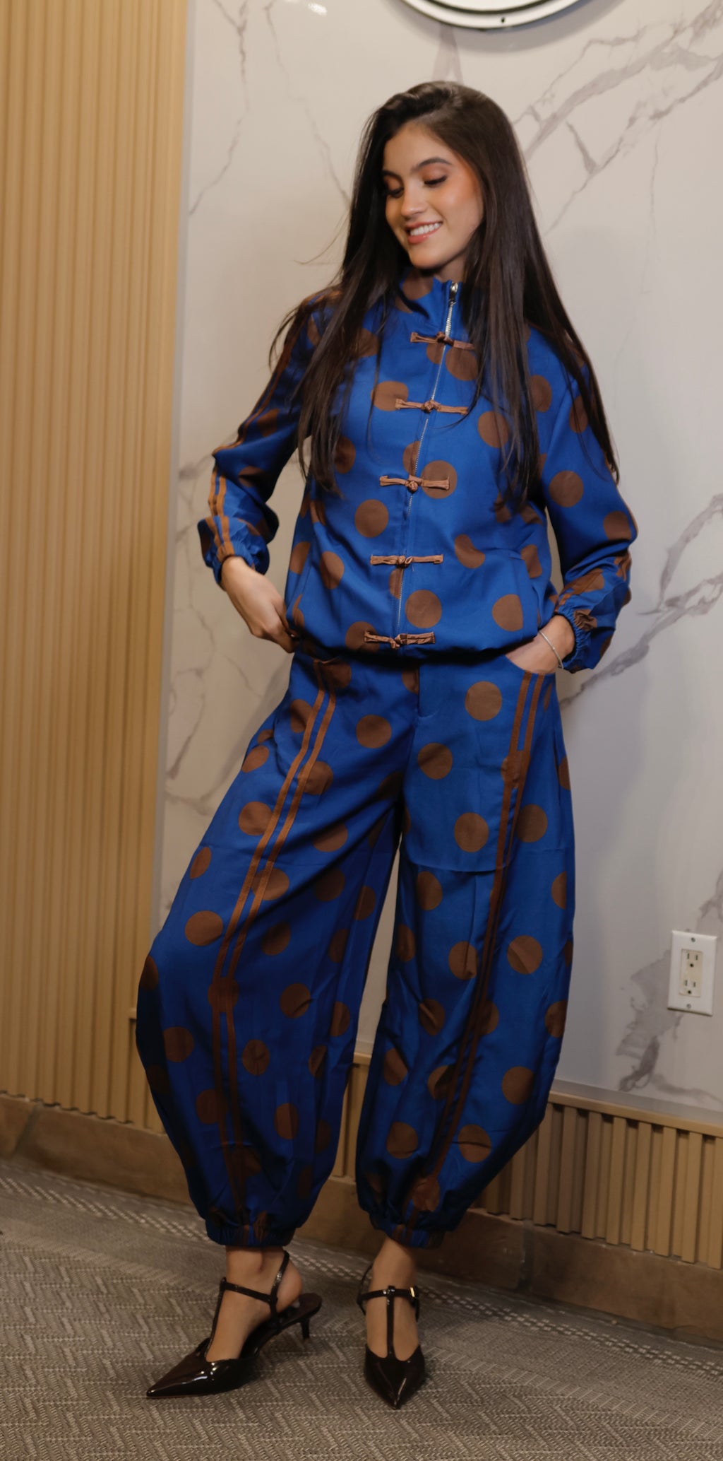 Set Polka Azul