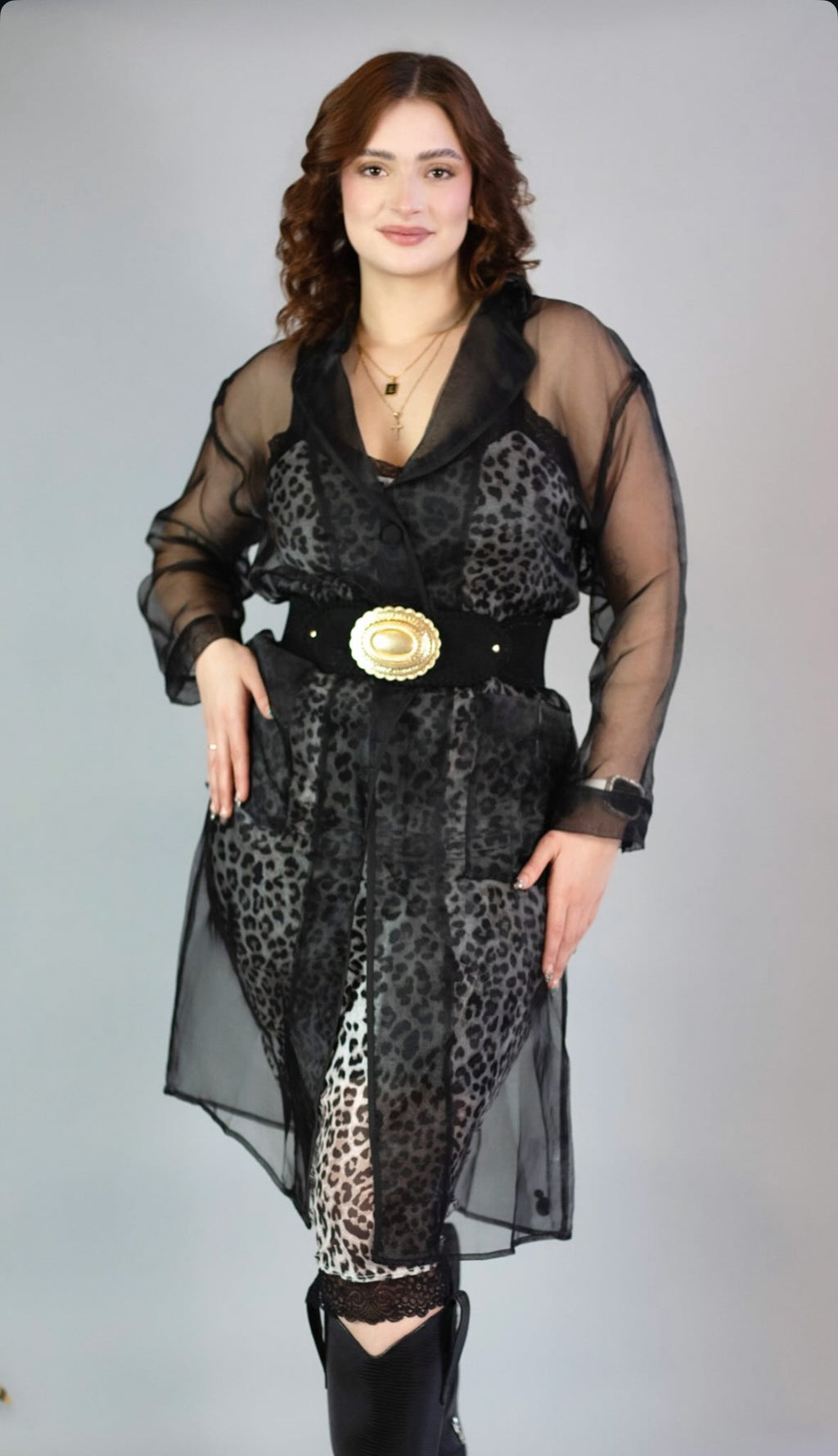 Gabardina PLIS NOIR transparente