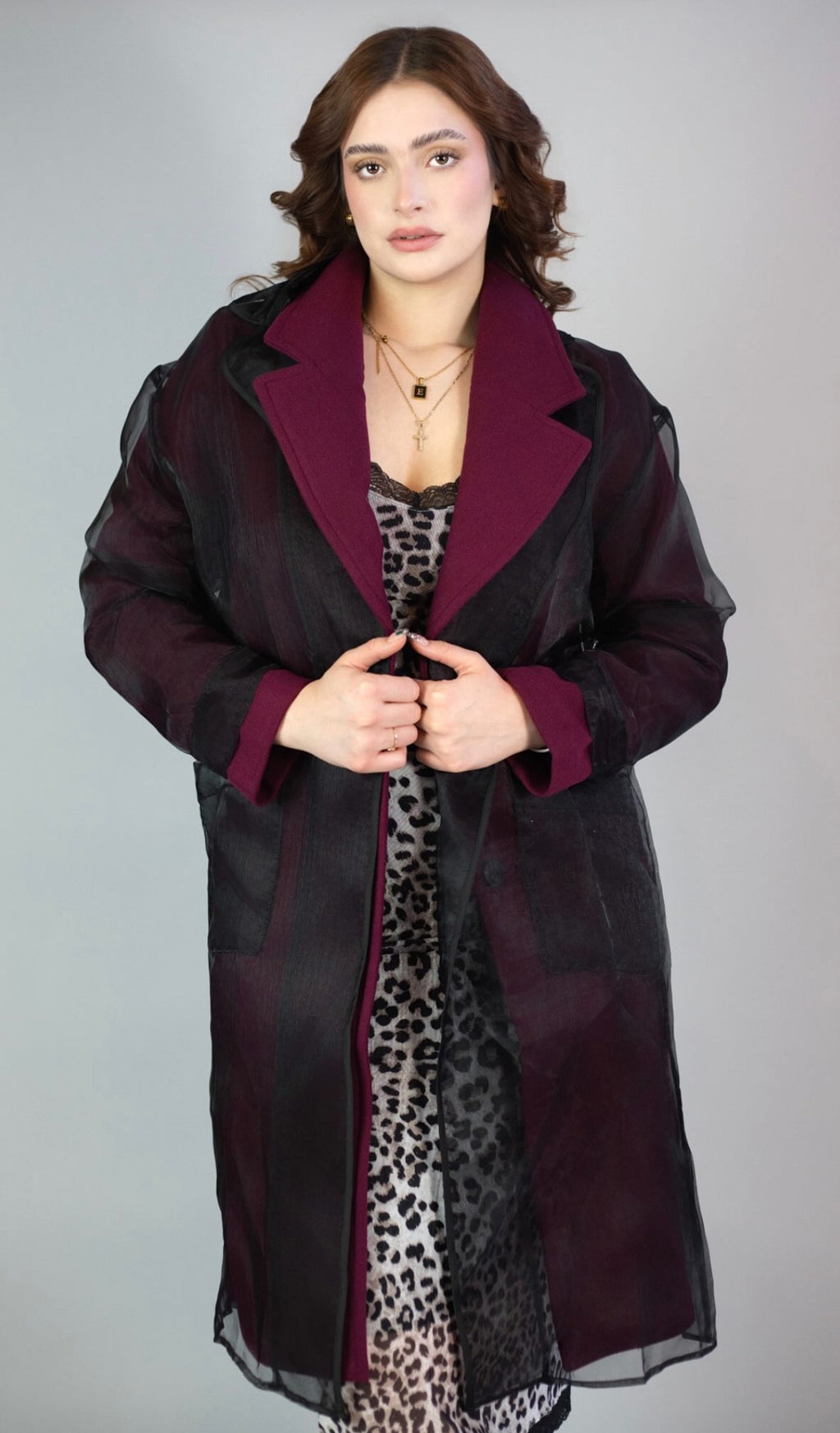 Gabardina PLIS NOIR transparente